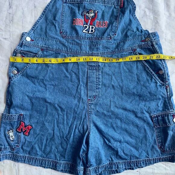 RARE Vintage Women’s Size 18/20 Jerry Leigh Maxine Denim Bib Overalls Shorts - Picture 7 of 8